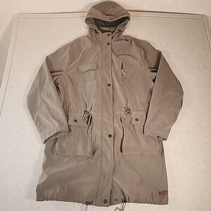 Terre De Marins Olive Army Green‎ Zip Up Long Trench Jacket Size 5